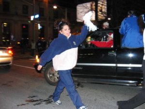 Downtown Toronto after Leafs won the Quarter Finals 71.JPG